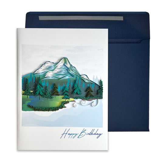 Quilled Birthday Mountain Birthday Card