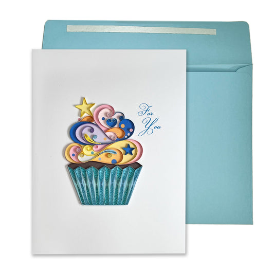 Quilled Birthday Cupcake Birthday Card