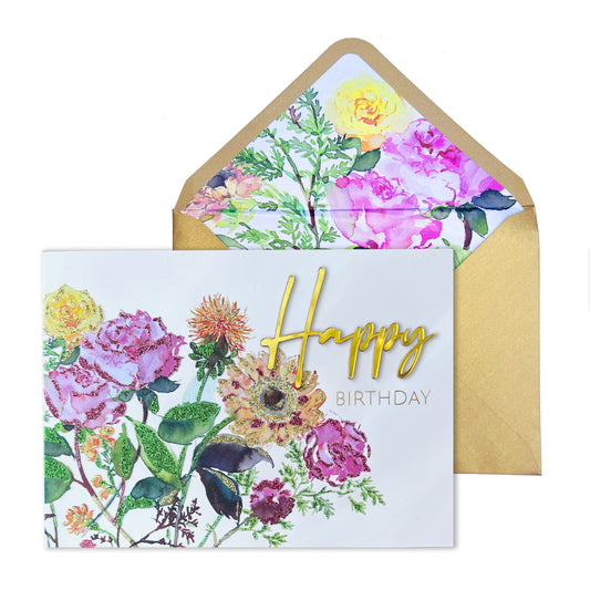 Fresh Cut Flowers Birthday Card