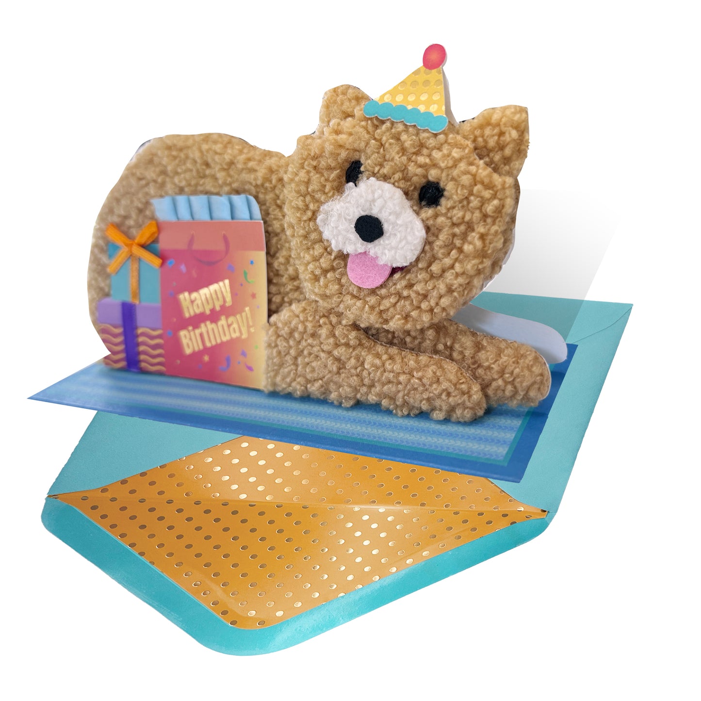 Fuzzy Dog Birthday Card