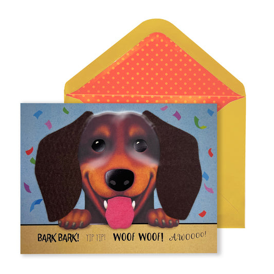 Dogs on Couch Pop Up Birthday Card