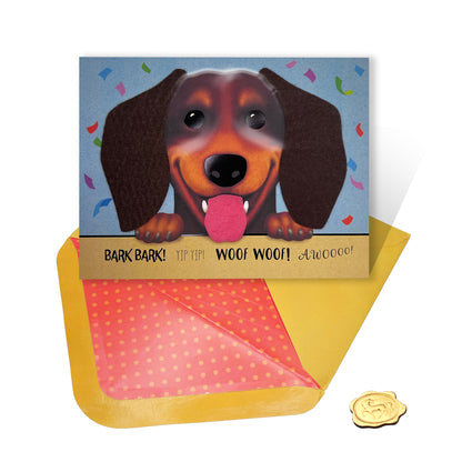 Dogs on Couch Pop Up Birthday Card