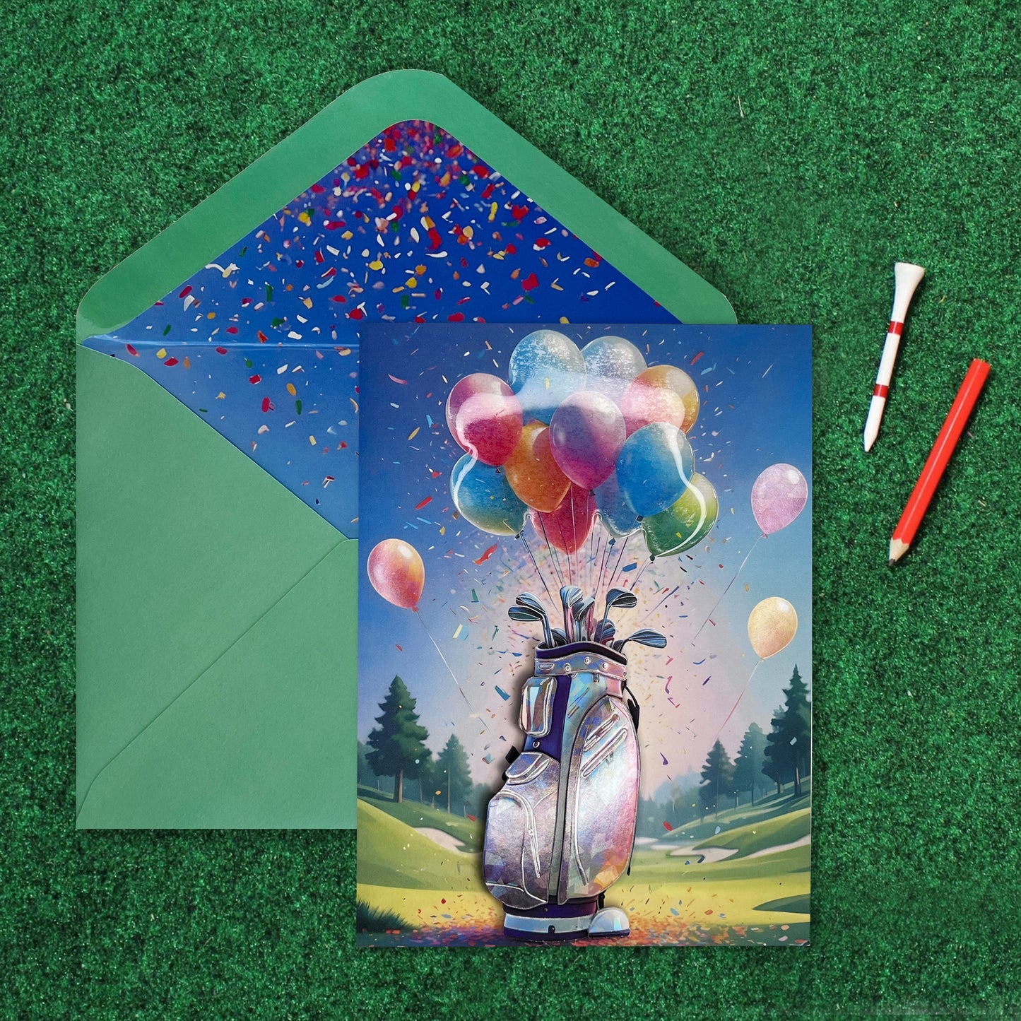 Birthday Golf Bag Birthday Card