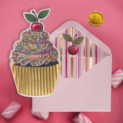 Die Cut Cupcake Birthday Card