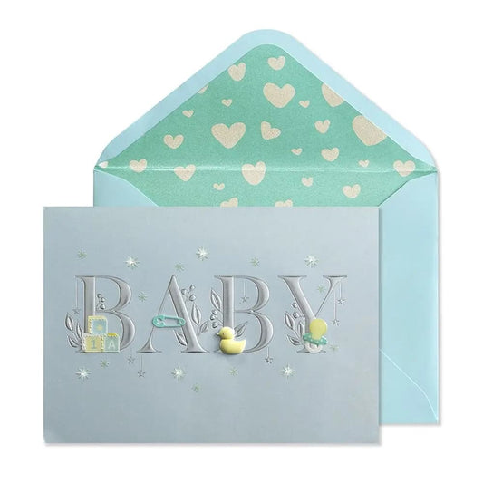 Baby Lettering Boy Baby Card