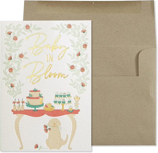 Baby In Bloom Baby Shower Card