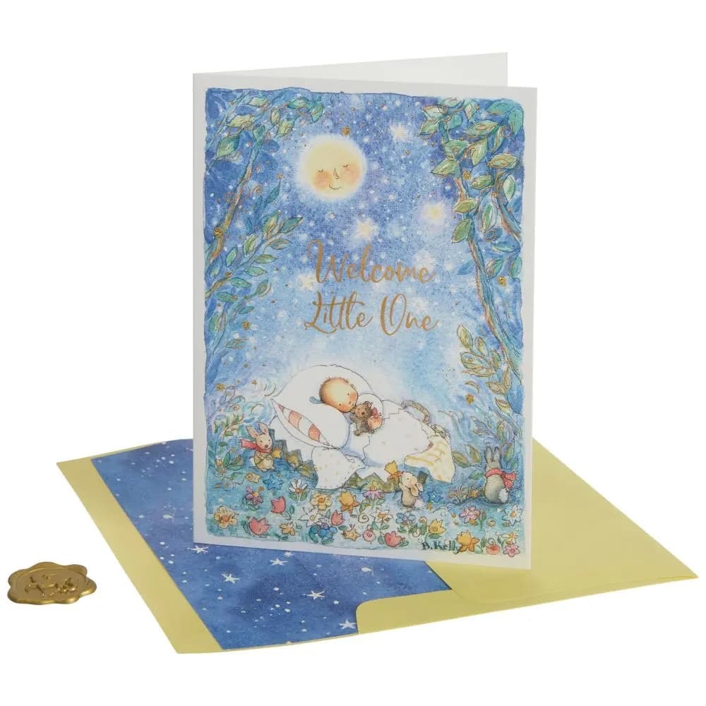 Baby in Forest Baby Card