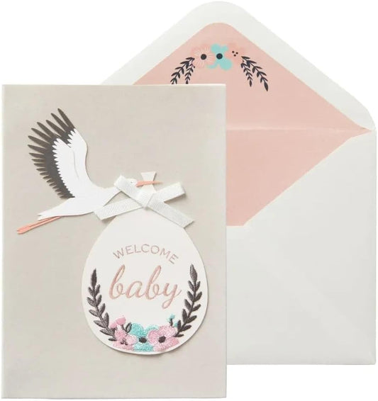 Stork And Bundle Baby Card