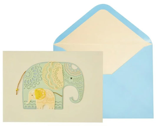 Big & Little Elephant Congrats Baby Card