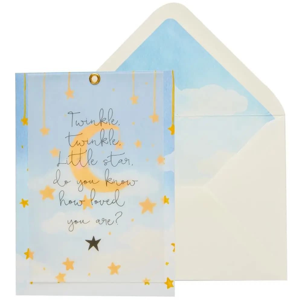 Twinkle Twinkle Moon Baby Card