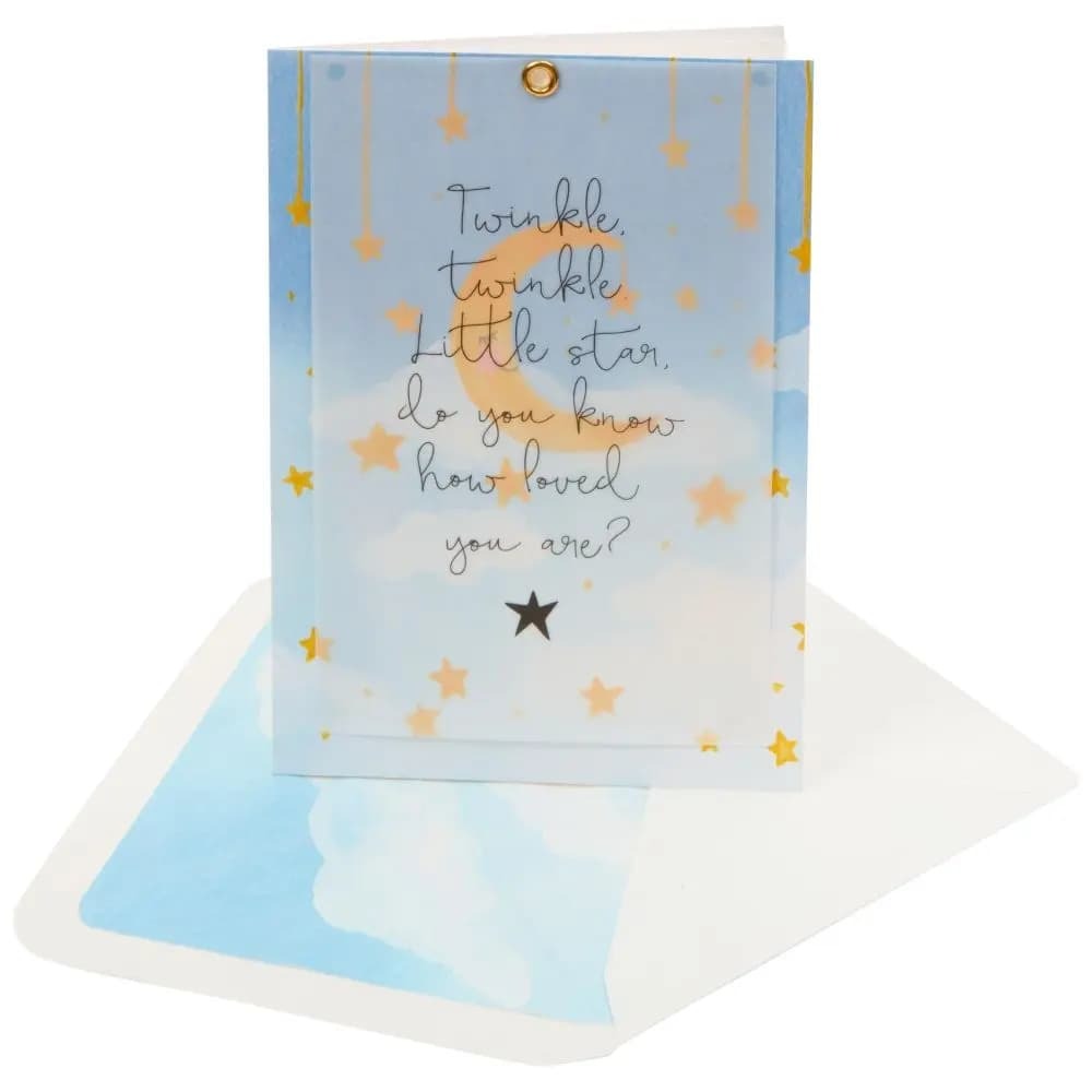 Twinkle Twinkle Moon Baby Card