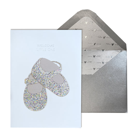 Baby Shoes with Sparkle Baby Card