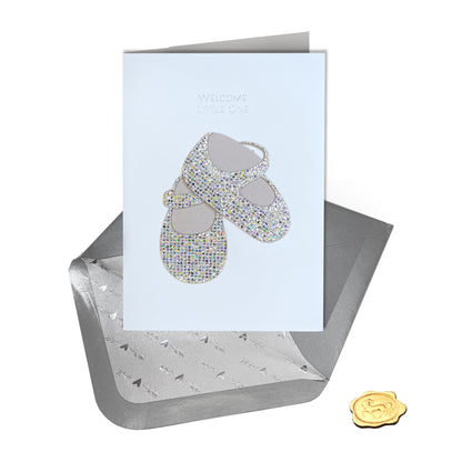 Baby Shoes with Sparkle Baby Card