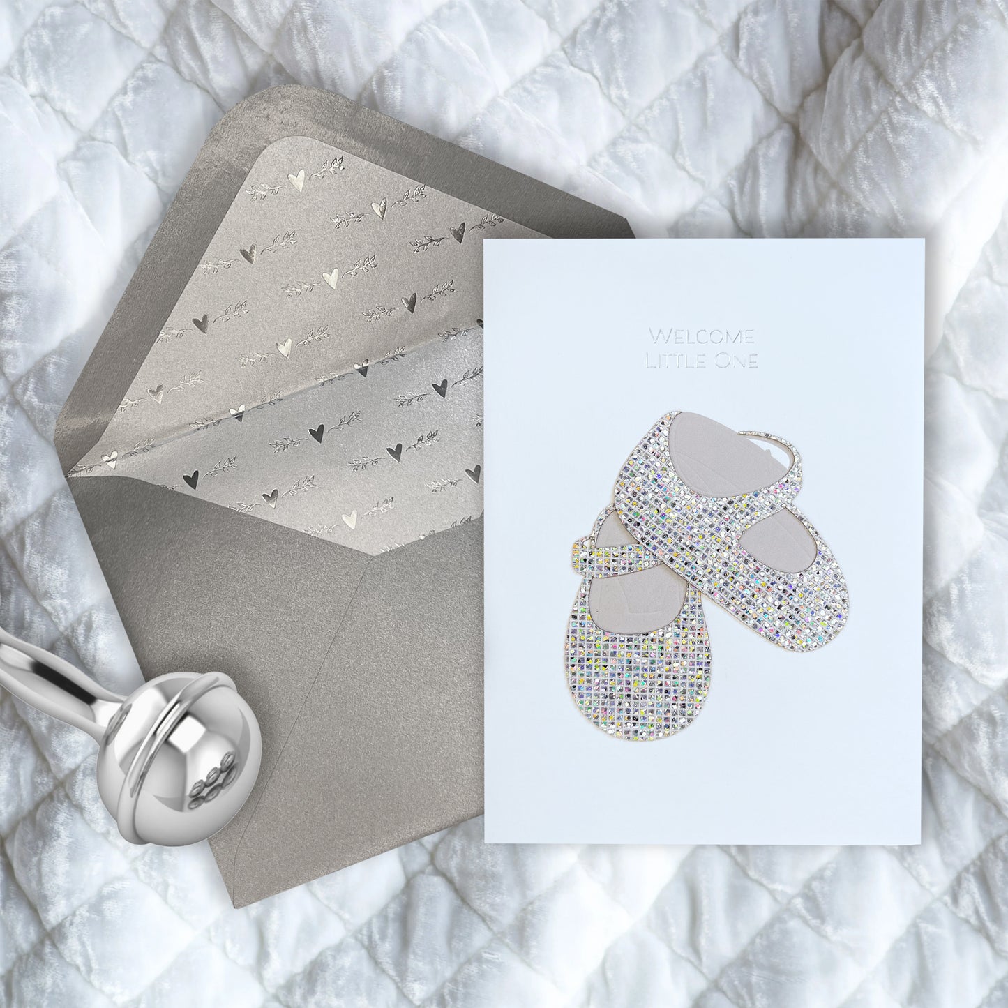 Baby Shoes with Sparkle Baby Card