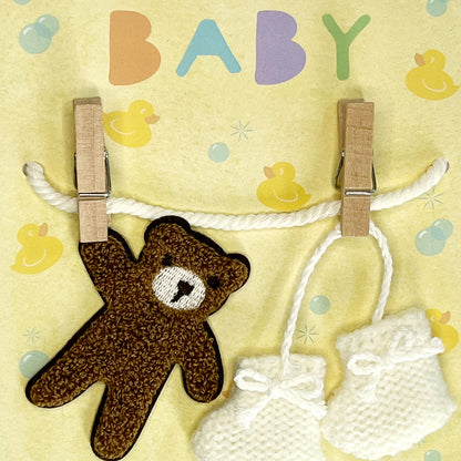 Handmade Baby Clothes Line Baby Card