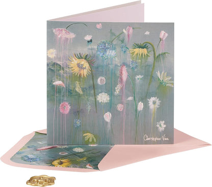 Scatter Floral Blank Card