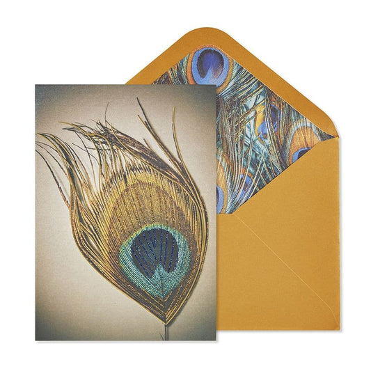 Peacock Feather Blank Card