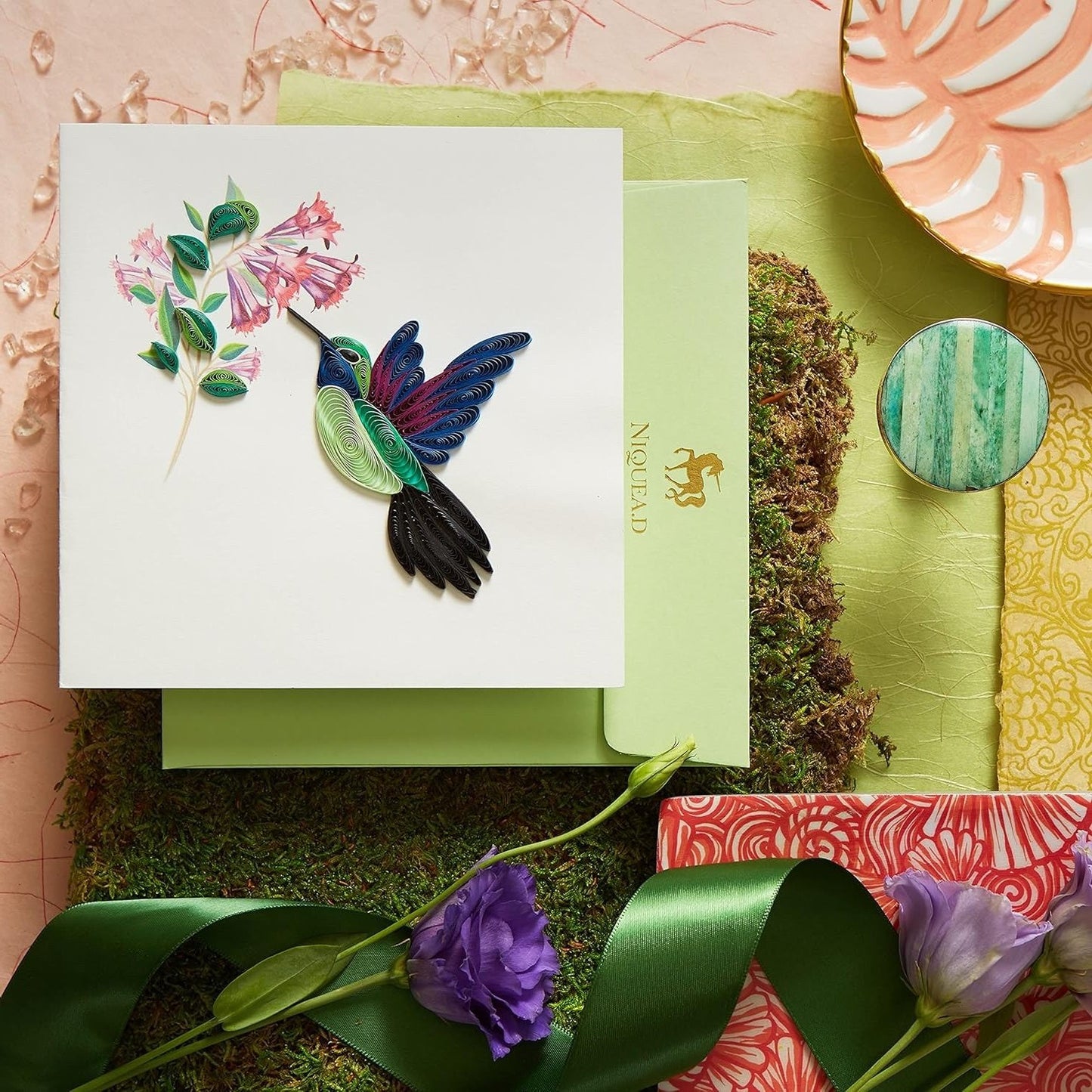 Quilled Hummingbird Blank Card