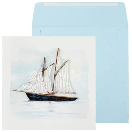 Quilled Sailboat Blank Card