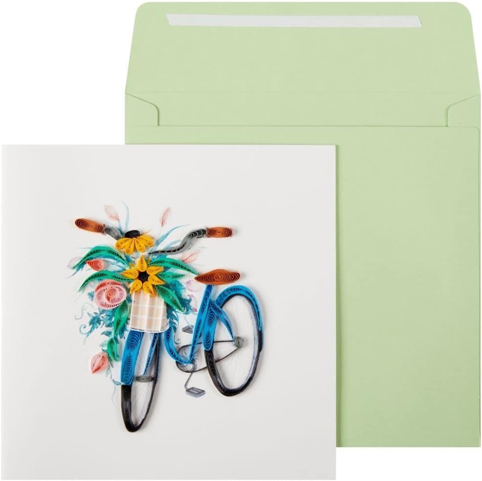 Quilled Bicycle Blank Card