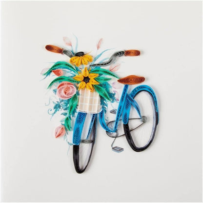 Quilled Bicycle Blank Card