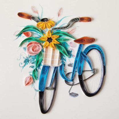 Quilled Bicycle Blank Card