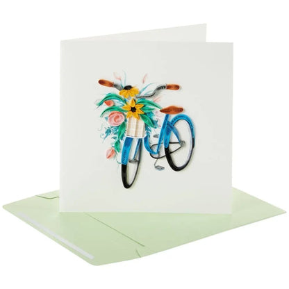 Quilled Bicycle Blank Card