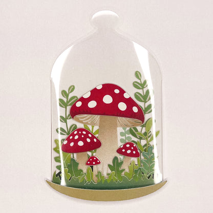 Mushroom Cloche Blank Card