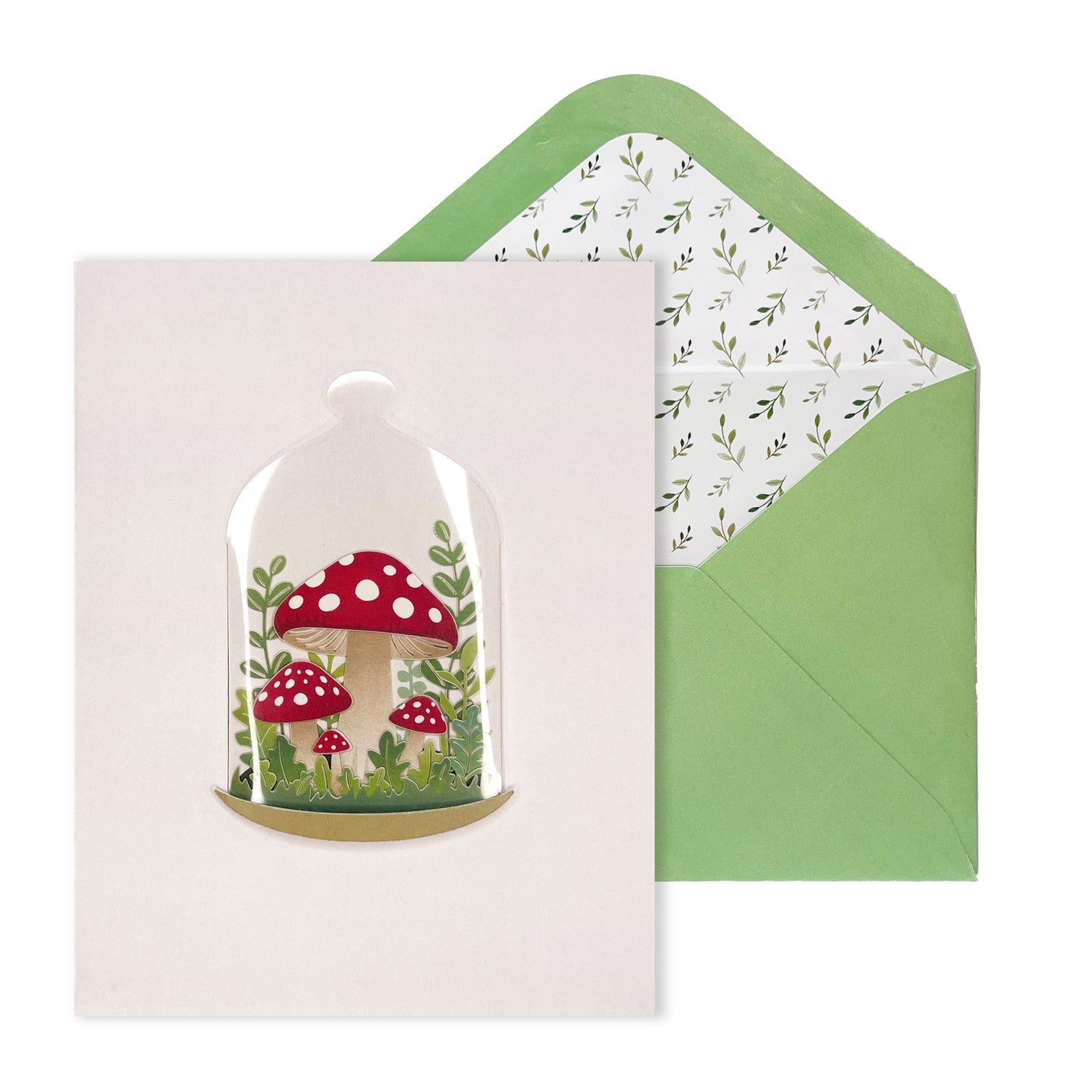 Mushroom Cloche Blank Card