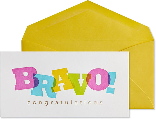 Bravo Layered Lettering Congratulations Card