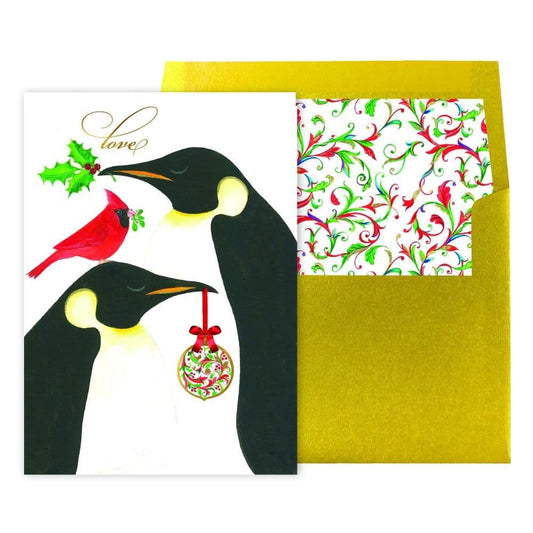 Two Penguins Christmas Card