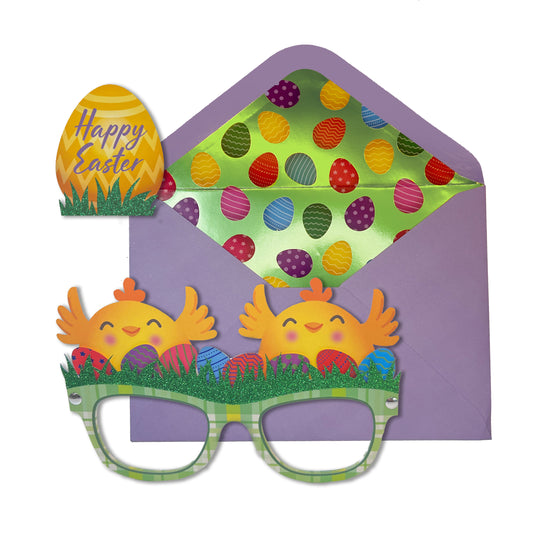 Wearable Chick Glasses Easter Card