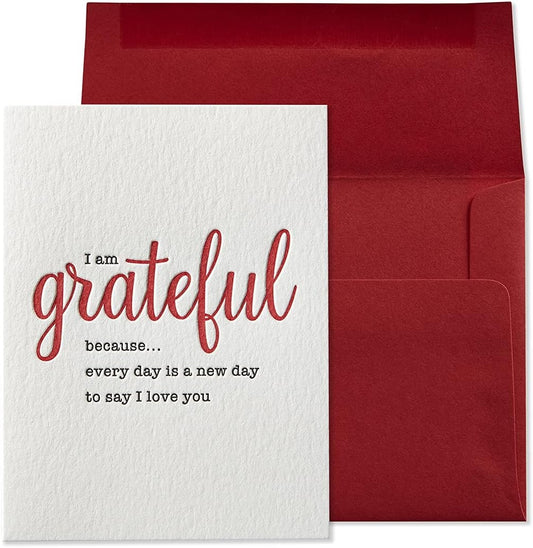 Grateful I Love You Romance Card