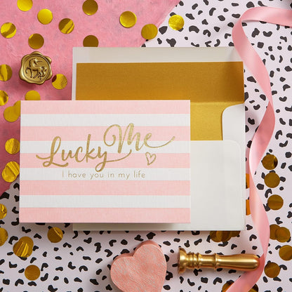 Lucky Me Stripe Friendship Card