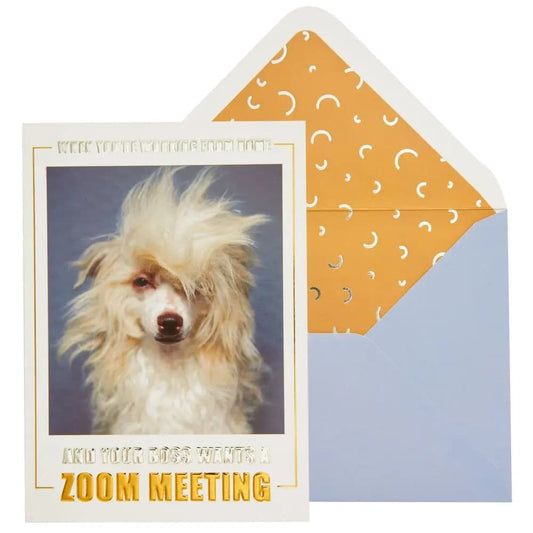 Zoom Meeting Dog Friendship Card