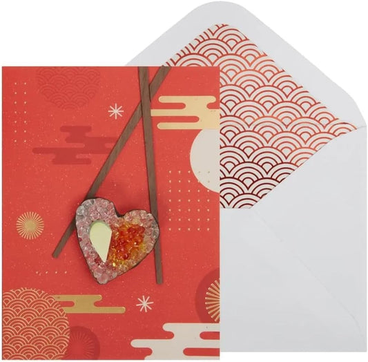 Heart Shaped Sushi Friendship Card