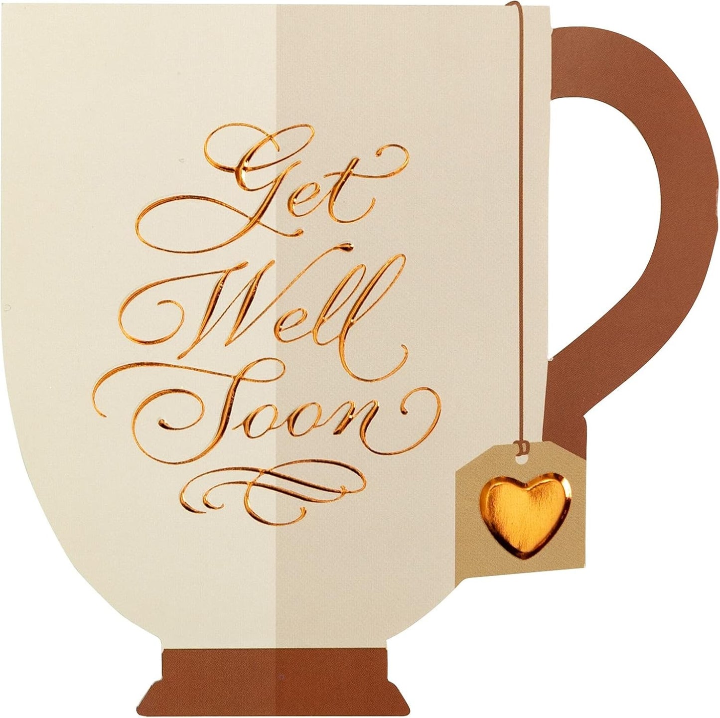 Die Cut Tea Cup Get Well Card