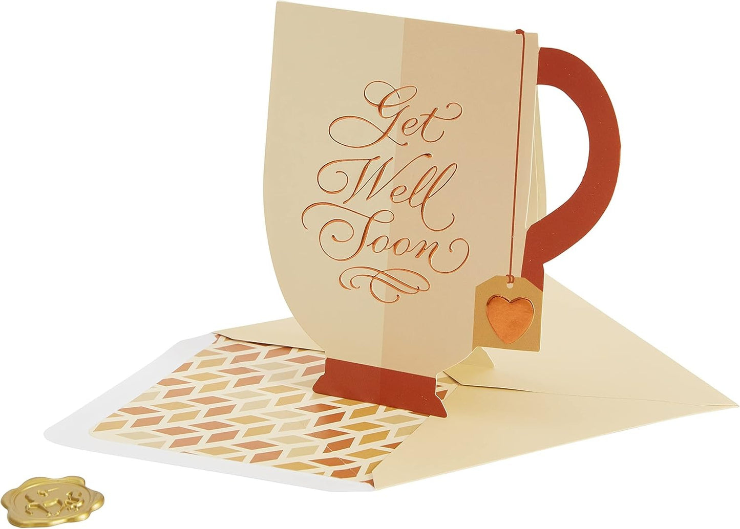 Die Cut Tea Cup Get Well Card