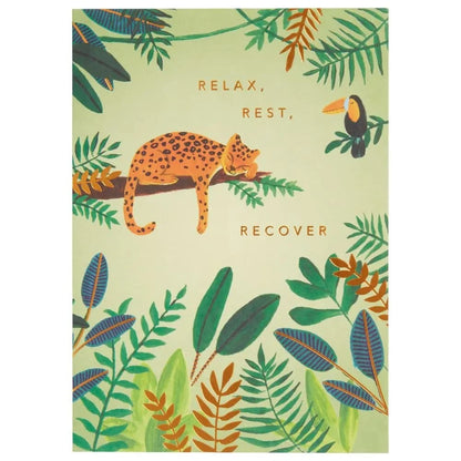 Leopard on Branch Get Well Card