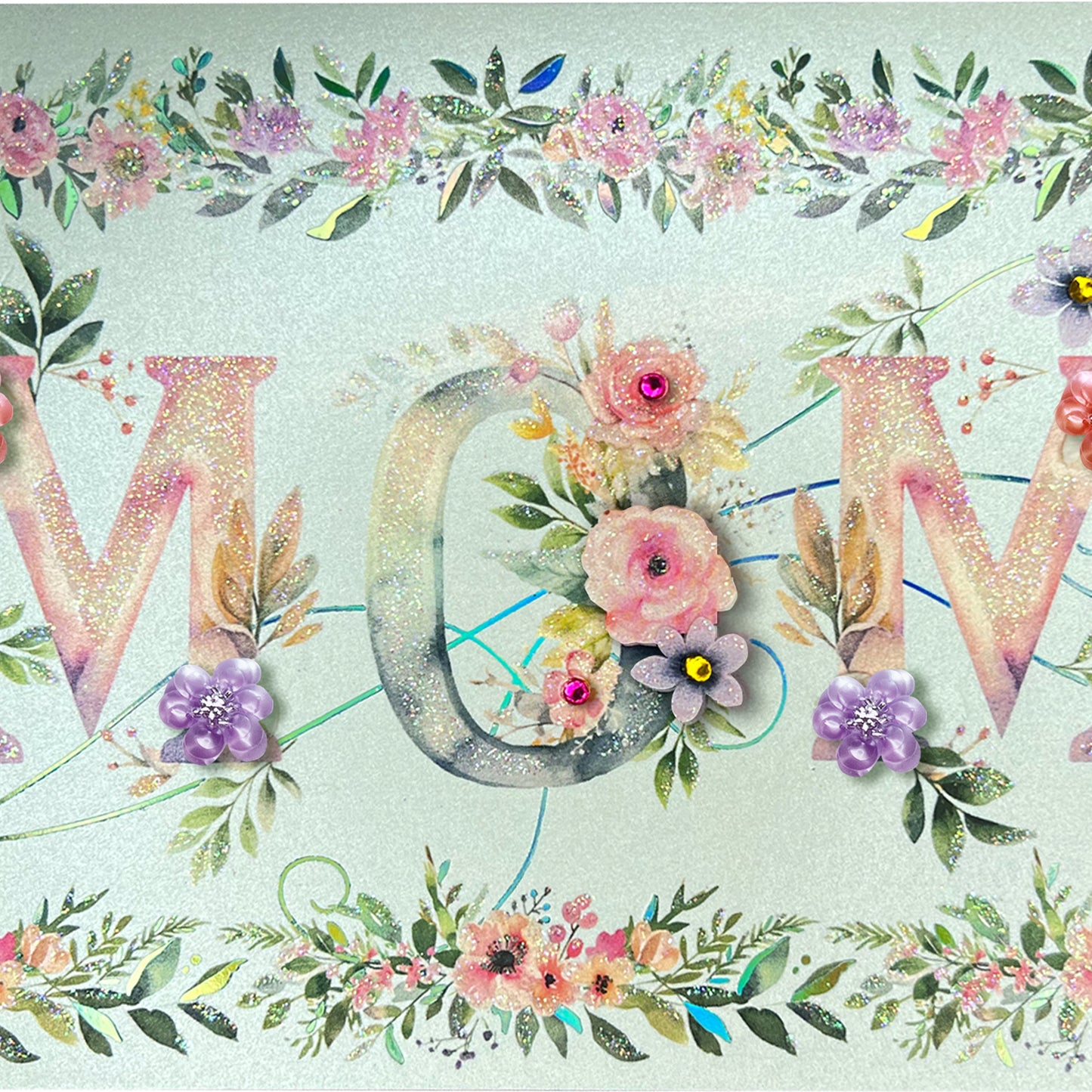 MOM Lettering with Vellum Flowers Mother's Day Card