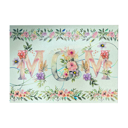 MOM Lettering with Vellum Flowers Mother's Day Card