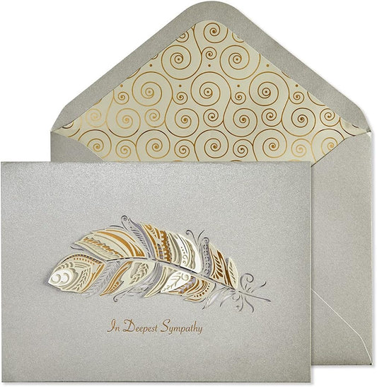 Feather Sympathy Card