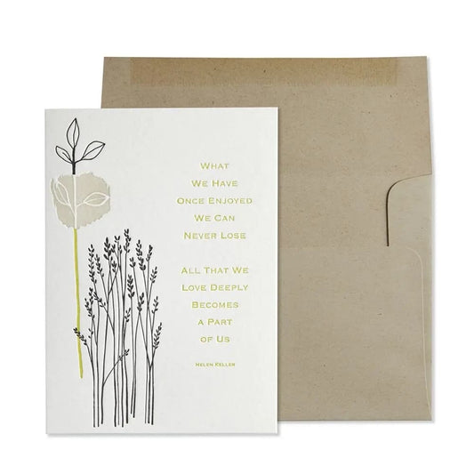 Helen Keller Quote Sympathy Card