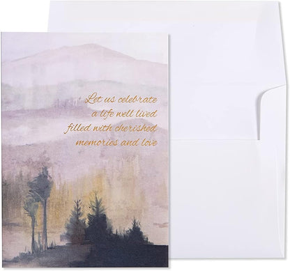 Trees and Mountains Sympathy Card