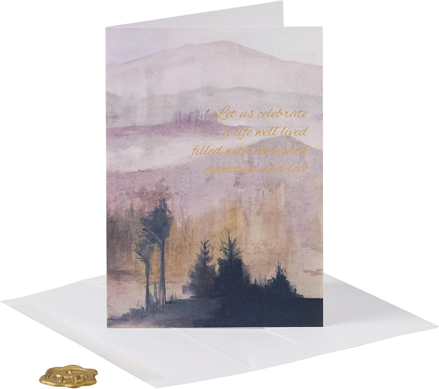 Trees and Mountains Sympathy Card