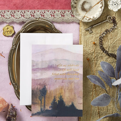 Trees and Mountains Sympathy Card