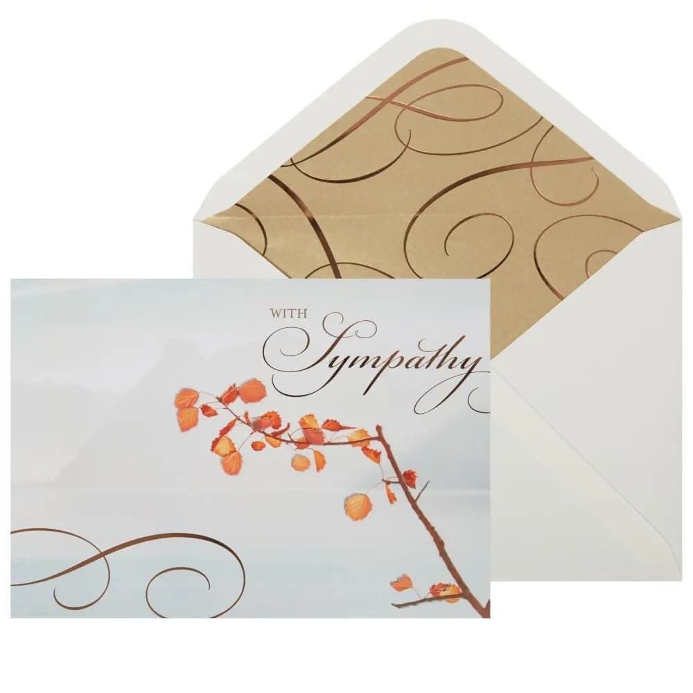 Photo Scene with Vellum Branch Sympathy Card