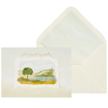 Landscape with Tree Sympathy Card