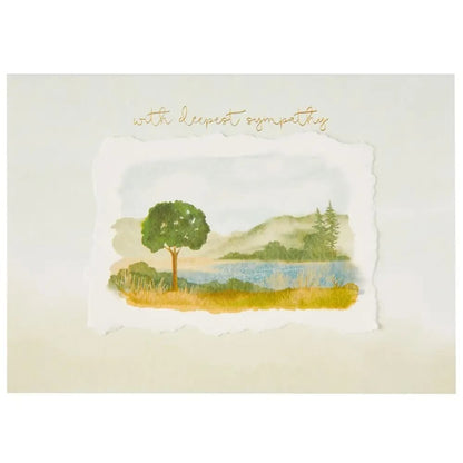 Landscape with Tree Sympathy Card