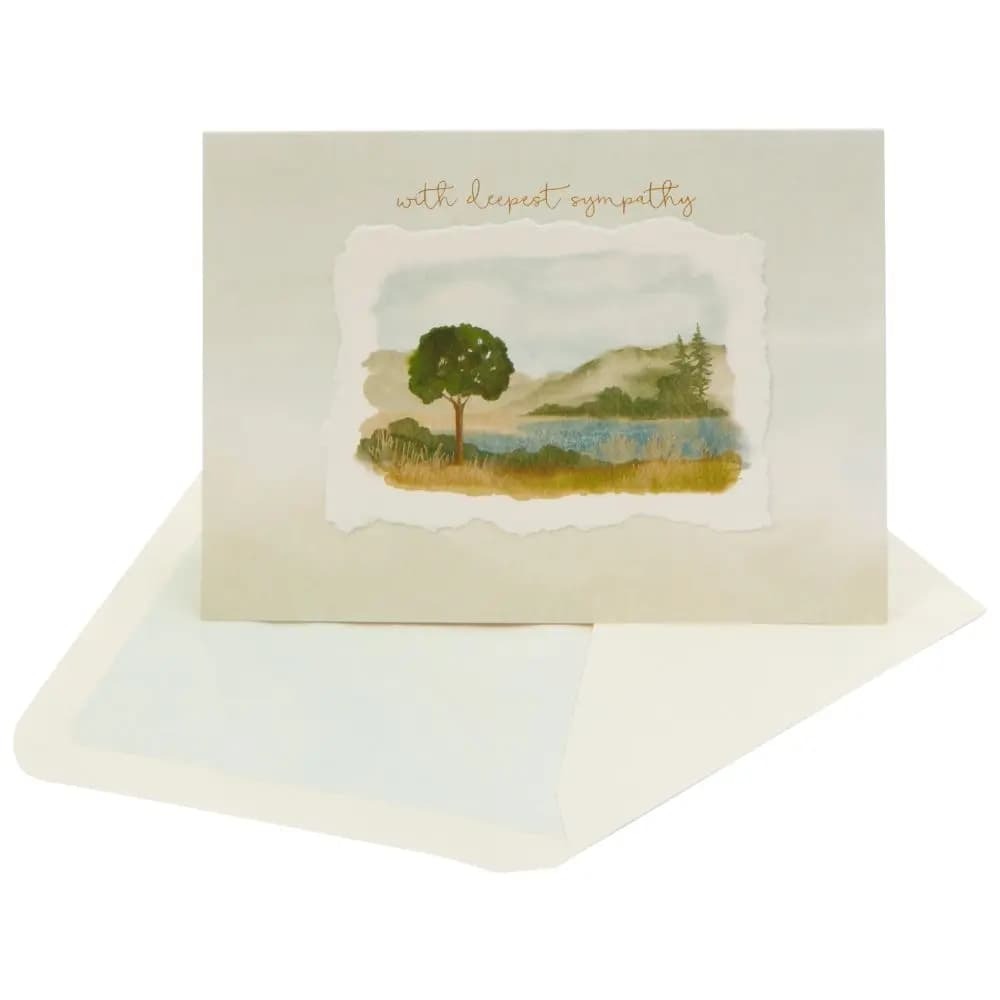 Landscape with Tree Sympathy Card